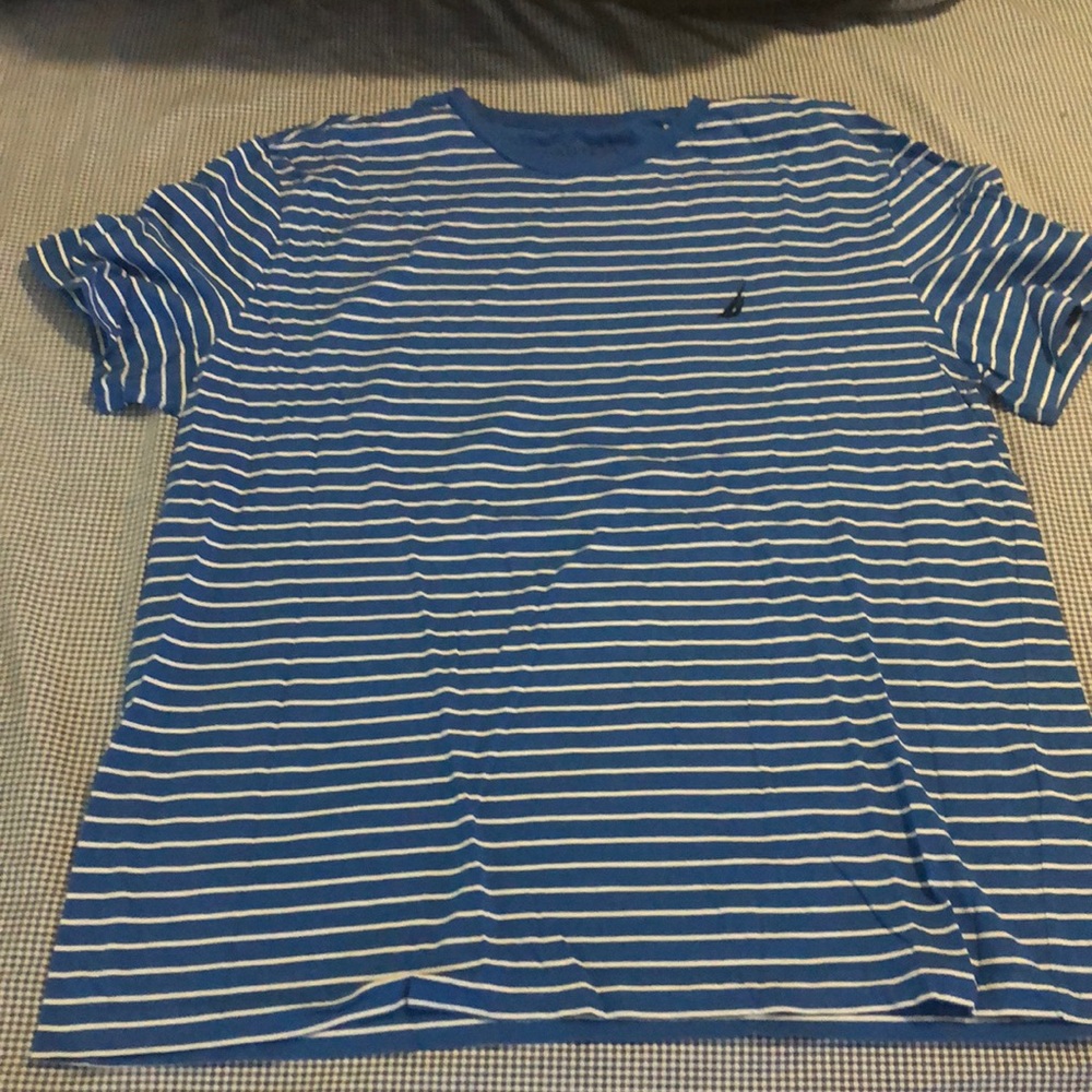 Nauatica blue with white stripe t-shirt XXL